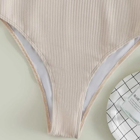 Apricot Ribbed swimsuit/bodysuit - Picture 6 of 7